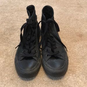 Black high top converse
